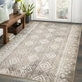 thumbnail image 1 of CAROMIO Area Rugs Living Room Rug Bohemian Throw Rugs with Rubber Backing Washable Rugs Bedroom Rugs Soft Rug, 4' x 6' Brown, 1 of 6
