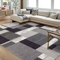 thumbnail image 1 of CAROMIO Area Rugs Modern Rug for Bedroom Soft Rug Contemporary Boxes Print Accent Rug Non Slip Low Pile Throw Carpet, 8' x 10' Brown, 1 of 7