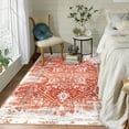 thumbnail image 1 of CAROMIO Area Rugs Traditional Rug Oriental Throw Rug Stain Resistant Rugs for Living Room Bedroom Non-Slip Carpet, 4' x 6' Orange, 1 of 7