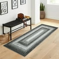 thumbnail image 1 of CAROMIO Braided Print Boho Rug Living Room Area Rug Modern Geometric Area Rug Washable Rug Farmhouse Floor Carpet, 2' x 6' Gray, 1 of 7
