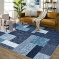 thumbnail image 1 of CAROMIO Geometric Modern Rug Rug for Living Room Washable Rugs Non Slip Rug Contemporary Carpet for Bedroom Soft Rug, 4' x 6' Blue, 1 of 7