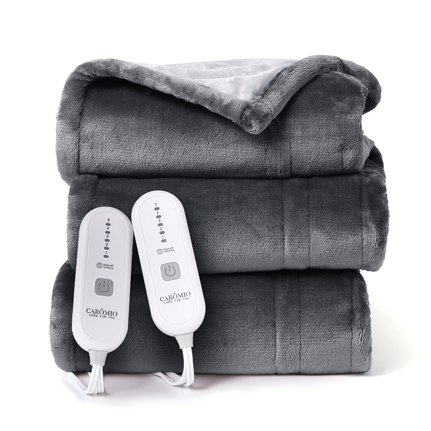 CAROMIO Heated Blanket Electric Throw Queen Size with Dual Control
