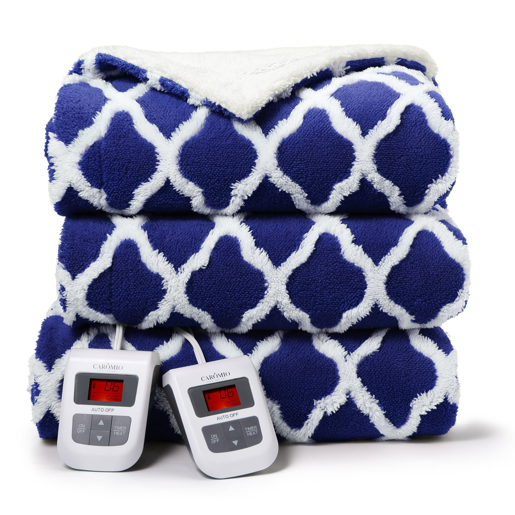 CAROMIO Heated Blanket with Dual Control Sherpa Tufted Electric Blanket with 6 Heat Levels 20