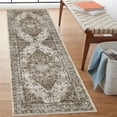thumbnail image 1 of CAROMIO Indoor Area Rug 2' x 6' Runner Rug for Living Room Boho Vintage Rug Floral Bedroom Rug, Brown, 1 of 6