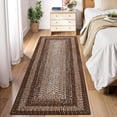thumbnail image 1 of CAROMIO Indoor Area Rug 2' x 6' Runner Rug for Living Room Modern Imitation Braided Pattern Geometric Rug Bedroom Rug, Brown, 1 of 7