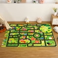 thumbnail image 1 of CAROMIO Kids Rug 8 x 10 Road Rug for Kids Toddler Classroom Car Street Traffic Carpet Kids Bedroom Rug for Kids Bedroom Nursery Playroom Classroom, Green/Black, 1 of 5