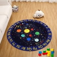 thumbnail image 1 of CAROMIO Kids Solar System Educational Rug 4' x 4' Round Galaxy Outer Space Kids Rugs for Playroom Learning Planet Non Slip Kids Playmat Car Rug, 1 of 5