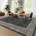 thumbnail image 1 of CAROMIO Large Area Rug Modern Rug Washable Geometric Print Bordered Carpet Indoor Rubber Backing Floor Cover, 10' x 13' Brown, 1 of 7