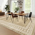 thumbnail image 1 of CAROMIO Large Area Rug Modern Rug Washable Geometric Print Bordered Carpet Indoor Rubber Backing Floor Cover, 10' x 13' Camel, 1 of 7