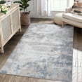 thumbnail image 1 of CAROMIO Modern Abstract Area Rugs 4 x 6 Stain Resistant Non-Slip Floor Carpet Rug Contemporary Foldable Accent Rug Dining Table Rug Bedroom Decor, Gray/Brown, 1 of 5