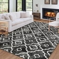 thumbnail image 1 of CAROMIO Modern Area Rug Washable Moroccan Rug Non-Slip Non-Shedding Geometric Print Floor Carpet Soft Geometric Carpet, 5' x 7' Gray, 1 of 5