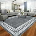 thumbnail image 1 of CAROMIO Modern Area Rug Washable Rugs for Bedroom Non-Slip Low-Pile Rugs for Living Room Bordered Rugs, 8' x 10' Gray, 1 of 5