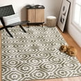 thumbnail image 1 of CAROMIO Modern Geometric Area Rug 4 x 6 Washable Rugs with Non Slip Rugs for Living Room Bedroom Rug Carpet Stain Resistant Rug, Pale Brown, 1 of 5