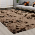 thumbnail image 1 of CAROMIO Modern Soft Shaggy Area Rug Cozy Luxury Faux Fur Furry Rugs Fluffy baby Crawling Carpet for Living room, 6 x 9 feet, Coffee, 1 of 6