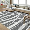 thumbnail image 1 of CAROMIO Modern Washable Area Rugs for Living Room Distressed Area Rug Wave Non Slip Throw Rugs with Rubber Backing Soft Rugs for Bedroom, 8' x 10' Dark Gray, 1 of 7