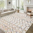 thumbnail image 1 of CAROMIO Pink 9' x 12' Area Rug Boho Distressed Machine Washable Modern Geometric Moroccan Carpet, 1 of 5