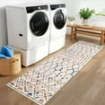 thumbnail image 1 of CAROMIO Pink Runner 2' x 6' Area Rug Boho Distressed Machine Washable Modern Geometric Moroccan Carpet, 1 of 5