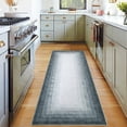 thumbnail image 1 of CAROMIO Rug Modern Bordered Area Rug for Living Room Dining Room Rug Bedroom Carpet Indoor Non Skid Rubber Backed Rugs, 2' x 6' Gray, 1 of 7