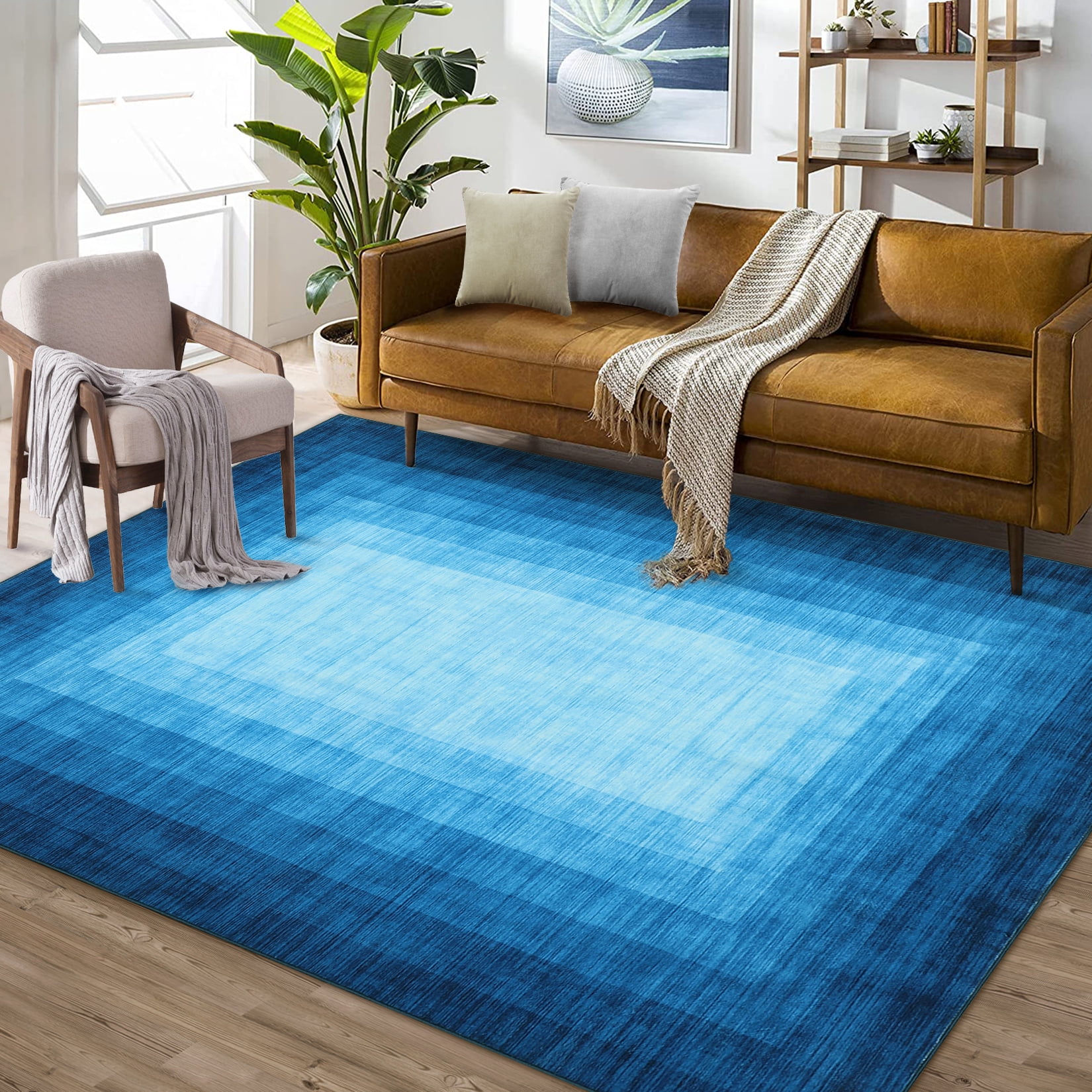 CAROMIO Rug Modern Bordered Area Rug for Living Room Dining Room Rug Bedroom Carpet Indoor Non