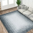 thumbnail image 1 of CAROMIO Rug Modern Bordered Area Rug for Living Room Dining Room Rug Bedroom Carpet Indoor Non Skid Rubber Backed Rugs,, 9' x 12' Gray, 1 of 7