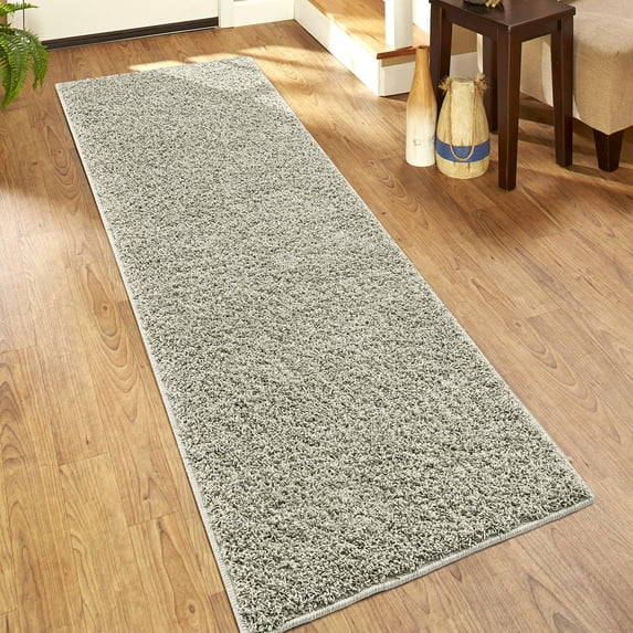 CAROMIO Runner Rug Modern Shag Area Rug Soft Fluffy Entryway Runners Anti Slip Backing Shaggy Runner Rug Plush Hallway Runners Bedside Floor Mat Kitchen Laundry Long Door Mat,2' x 6' Taupe