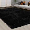 thumbnail image 1 of CAROMIO Shag Fuzzy Rug Solid Plush Shag Area Rugs Non-Skid Floor Carpet Playroom Area Rug for Kids Carpets, Black ,8'x10', 1 of 6