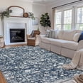 thumbnail image 1 of CAROMIO Washable 5' x 7' Area Rug for Living Room Boho Vintage Floral Indoor Carpet Non Slip, Blue, 1 of 5