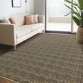 thumbnail image 1 of CAROMIO Washable Area Rug Non Slip 5' x 7' Rug for Living Room Solid Printed Textured Rug Indoor Carpet for Bedroom Dining Room, Brown, 1 of 5