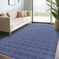 thumbnail image 1 of CAROMIO Washable Area Rug Non Slip 8' x 10' Rug for Living Room Solid Printed Textured Rug Indoor Carpet for Bedroom Dining Room, Blue, 1 of 5