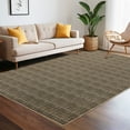 thumbnail image 1 of CAROMIO Washable Area Rug Non Slip Large 9' x 12' Rug for Living Room Solid Printed Textured Rug Indoor Carpet for Bedroom Dining Room, Brown, 1 of 5