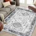 thumbnail image 1 of CAROMIO Washable Living Room Rug Ultra Soft Rug Machine Washable Accent Rug Stain Resistant Ultra Thin Distressed Mats for Bedroom Living Room, 4' x 6' Gray, 1 of 7