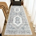 thumbnail image 1 of CAROMIO Washable Runner Rug for Living Room Boho Tribal Bedroom Rug Vintage Oriental Area Rug Non Slip Throw Rugs Soft Low Pile Carpet, 2' x 6' Gray, 1 of 7
