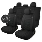 Caromop Black, 3D Air Mesh, Breathable, Airbag Safe, Full Set Seat Covers