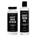 thumbnail image 1 of CARON & DOUCET - Cast Iron Care Seasoning Bundle - Cast Iron Oil & Cast Iron Scrub - 100% Plant Based Formulation - Helps Maintain Seasoning on All Cast Iron Cookware, 1 of 6