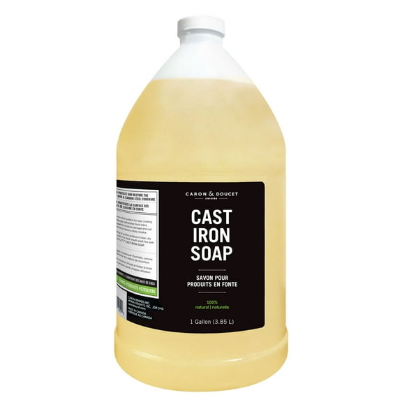 CARON & DOUCET - Cast Iron Cleaning Soap | 100% Plant-Based Castile & Coconut Oil Soap | Best for Cleaning, Restoring, Removing Rust and Care Before Seasoning.