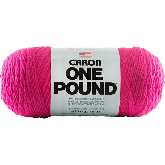 CARON ONE POUND YARN (454G/16OZ), DARK PINK