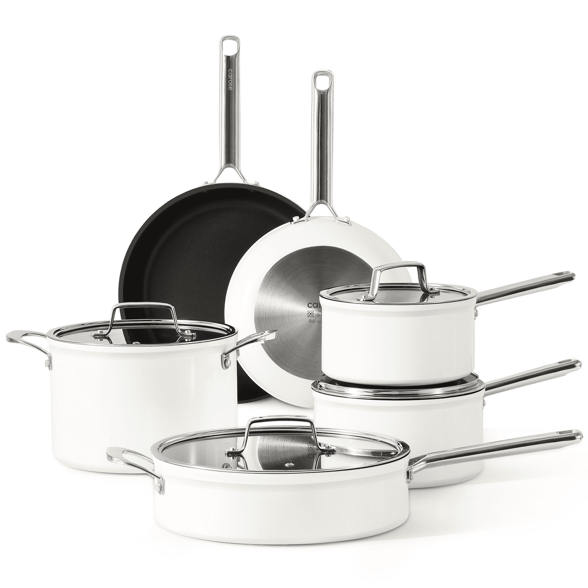 CAROTE 10 PCS HeavyDuty Nonstick Cookware Set, Oven & Dishwasher Safe
