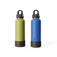 thumbnail image 1 of CAROTE 2-Pack 20 oz Insulated Stainless Steel Water Bottles with One-Click Leak-Proof Lids, Carry Loops and Removable Silicone Boots, Dishwasher Safe, Blue and Green, 1 of 7