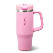 Carote Insulated Stainless Steel Tumbler with Handle and Lid, Leakproof Double Wall Vacuum Travel Mug, Reusable Cup for