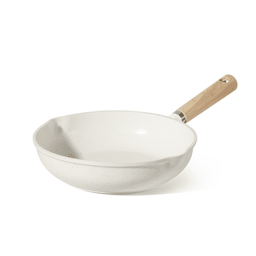 Carote Nonstick Frying Pan 8" Skillet With Induction, Egg Omelet Pan Non-Stick Chef's Pan Compatible for All Stoves, Bon Appetit, White Granite