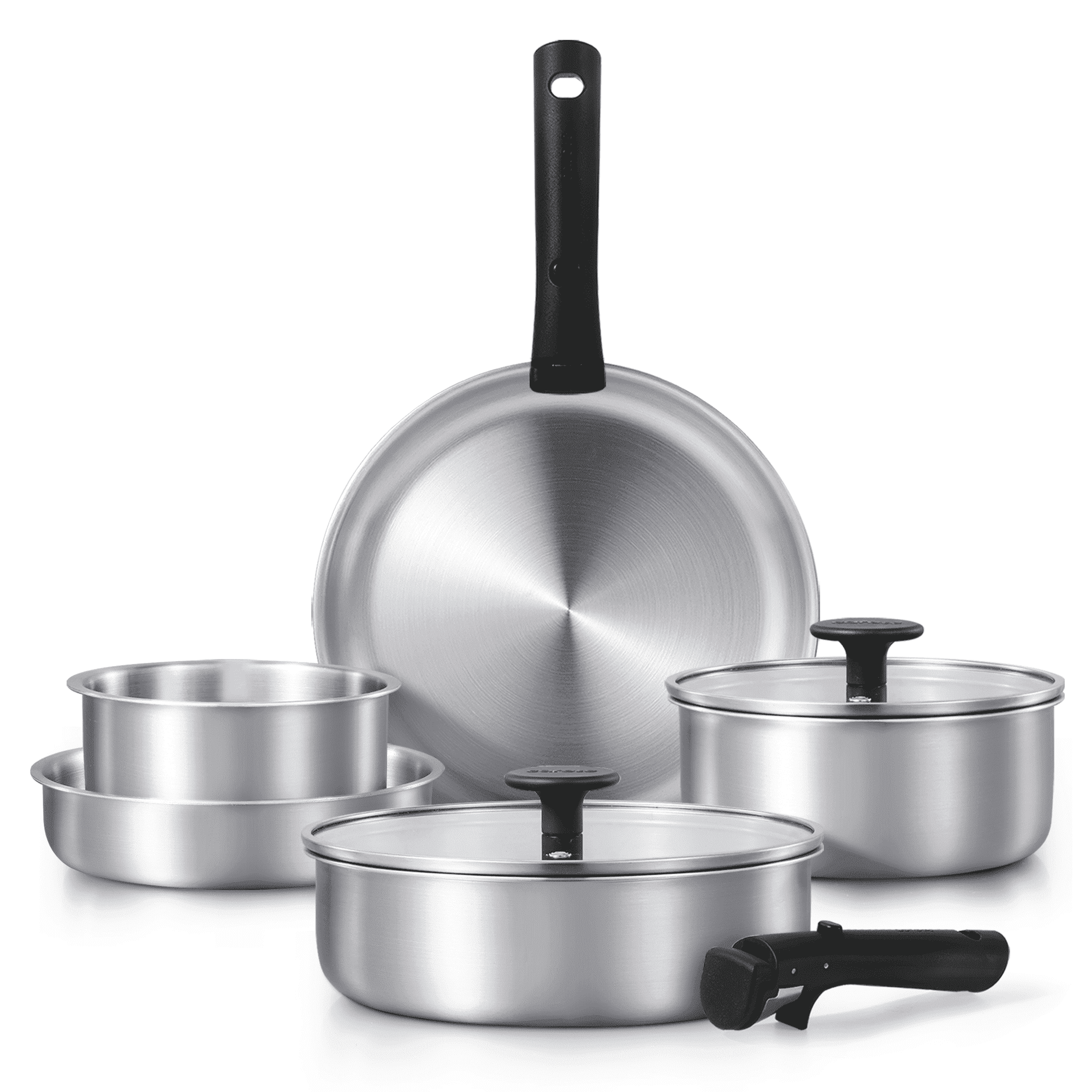 CAROTE Stainless Cooking Set - Stainless Steel Pot
