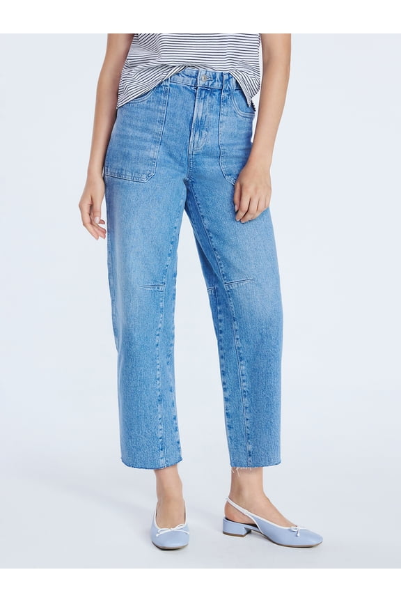 Women's Cropped Carpenter Barrel Jeans, 27" Inseam, Sizes 0-20