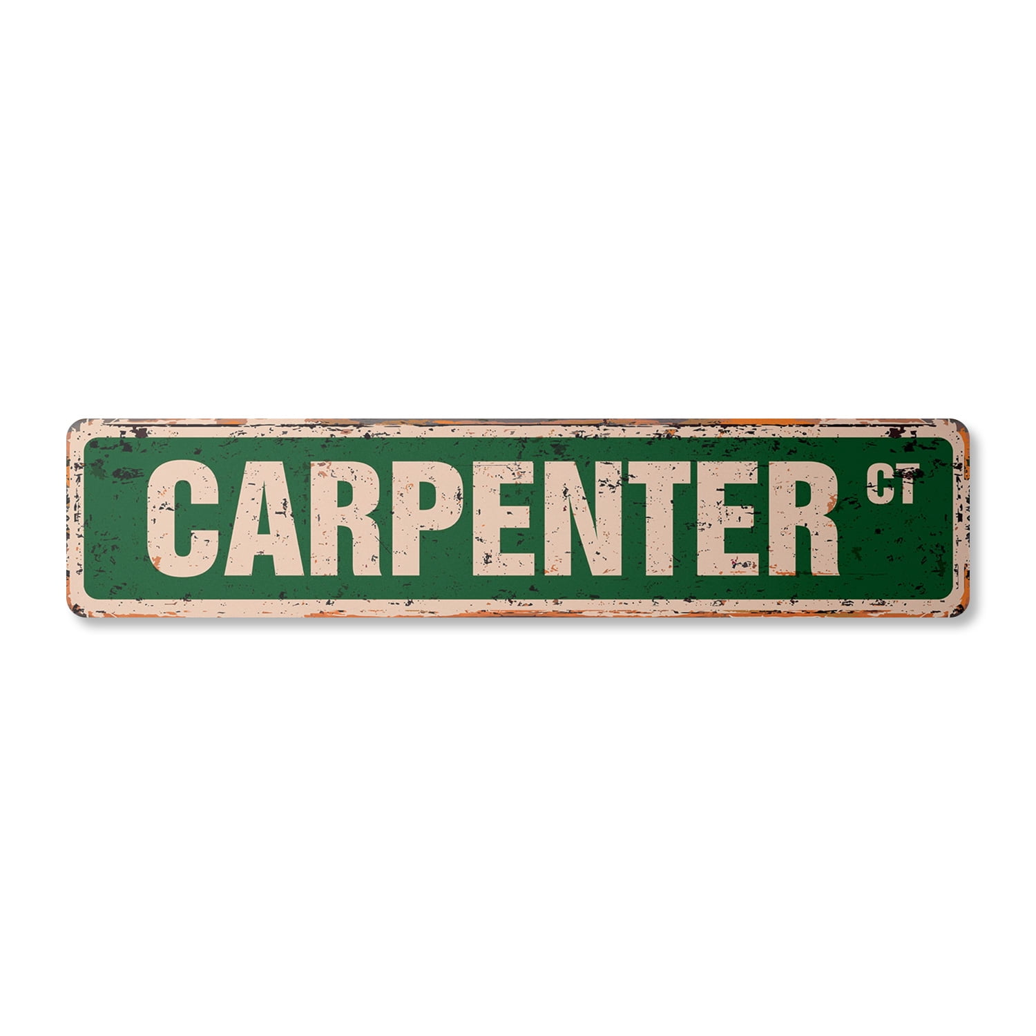 CARPENTER Vintage Plastic Street Sign carpentry craftsman woodworker ...