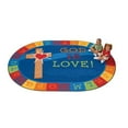 thumbnail image 1 of carpets for kids 83007 god is love learning rug, 7 ft. 8 in. x 10 ft. 10 in., 1 of 1