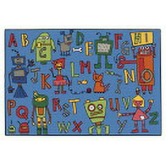 CARPET READING ROBOTS KIDS VALUE RUG 4X6