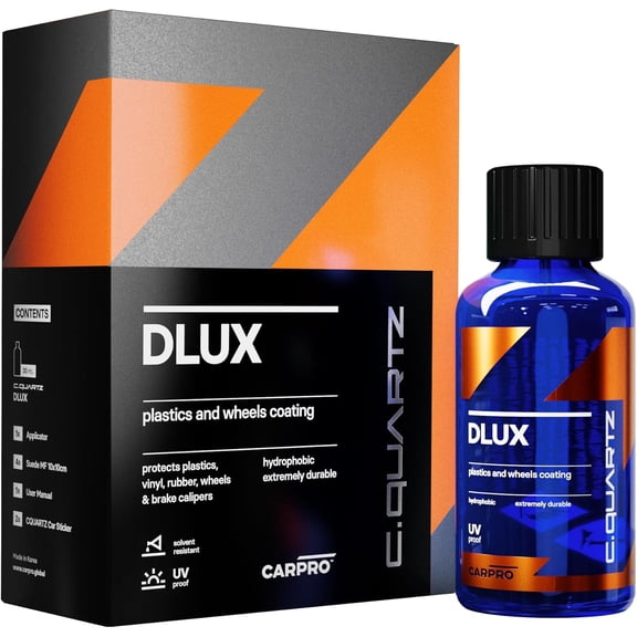 CARPRO CQUARTZ DLUX Wheel and Trim Coat 30mL - Ceramic Coating UV Protection for Wheels and Exterior Plastics, Rubber, and Metals