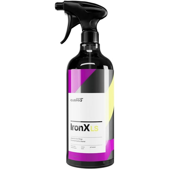 CARPRO IronX Iron Remover: Lemon Scent - Stops Rust Spots and Pre-Mature Failure of the Clear Coat, Iron Contaminant Removal - Liter with Sprayer (34oz)