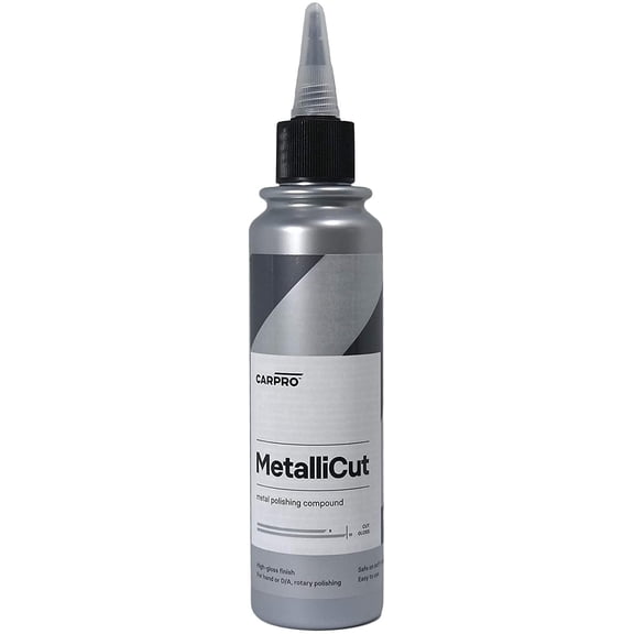 CARPRO Metallicut Metal Polish & Cleaner for Metal, Stainless Steel, Aluminum - Chrome Polish Exhaust Tips, Wheels, Bumpers & Trim - Diamond Powders That Finish to an Extreme Gloss - 150mL (5oz)