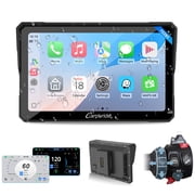 CARPURIDE Moto CarPlay & Android Auto for BMW Motorcycle Wonder Wheel Control Dual Bluetooth, Music Sharing IP67 Waterproof Navigation Screen, TPMS, Light Sensor 702bs