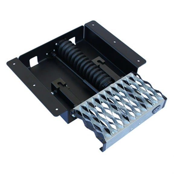 CARR With Grip Strut 12" Step, Black Powder Coat/Galvanized, Single 501030